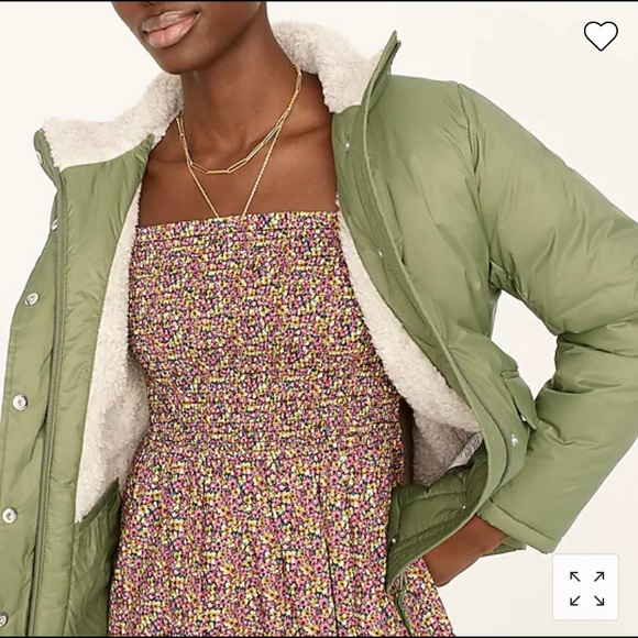 J. Crew Sherpa-Lined Puffer Jacket With Primaloft - Picture 5 of 6